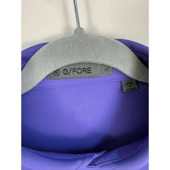G/Fore Polo Shirt Purple Short Sleeve Classic Performance Golf Medium - Picture 4 of 8